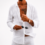 Camisa Riviera Manga Longa — Linho Premium 100%