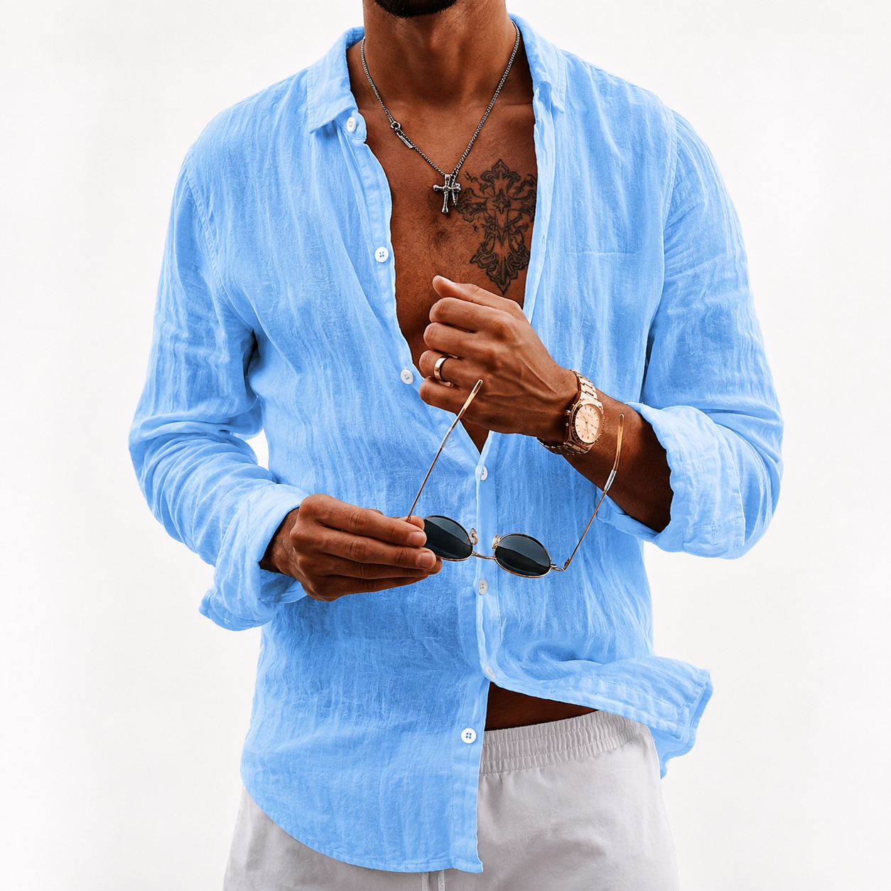 Camisa Riviera Manga Longa — Linho Premium 100%