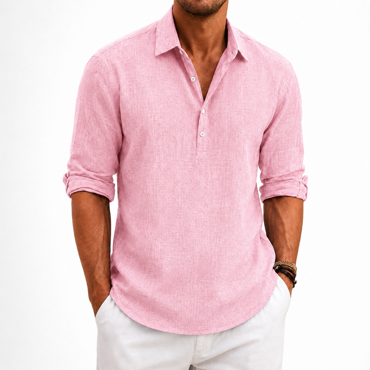Camisa Amalfi Manga Longa, Linho Premium 100%