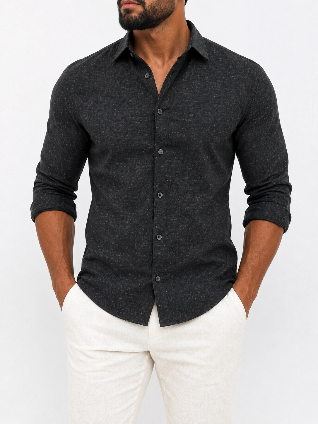 Camisa Noir Manga Longa — Algodão Premium 100%