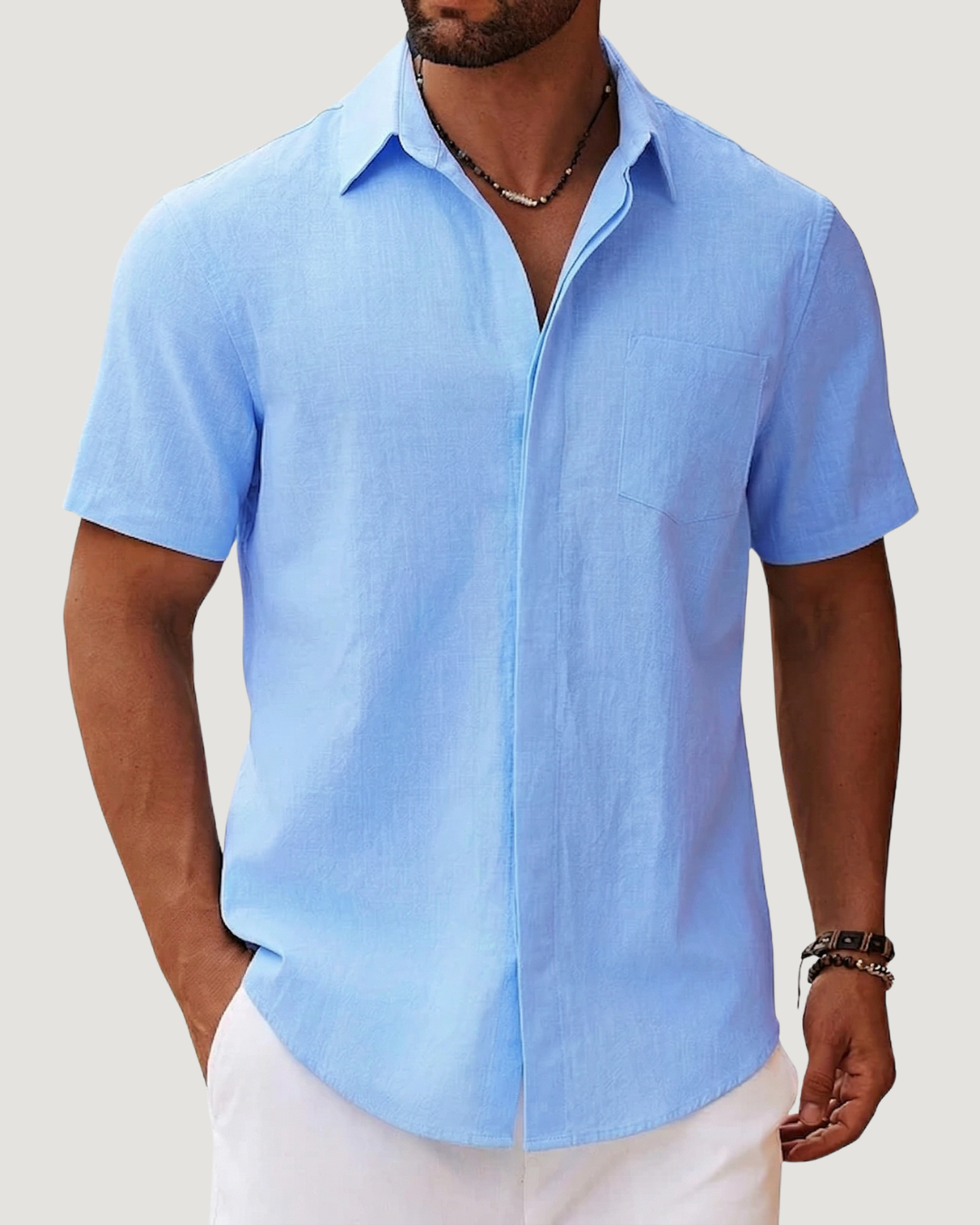 Camisa Manga Curta 100% linho