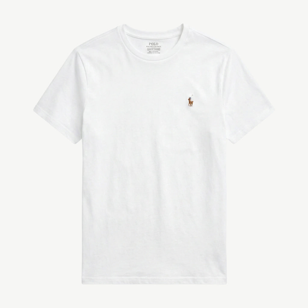 Camiseta Manga Curta Gola Padre 100% Algodão - Branca