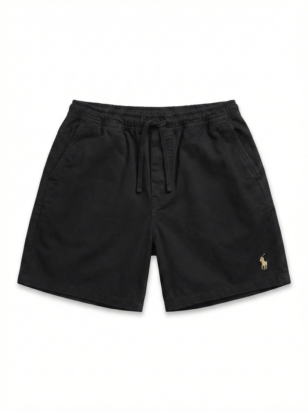 Shorts sarja com cordão, 100% algodão - Preto